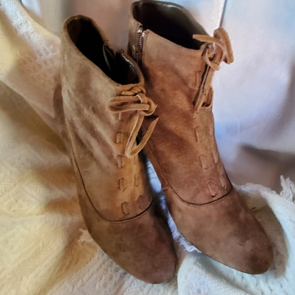 Seude Stilleto Ankle Boots - Picture 7 of 9